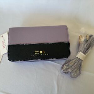 Spring bag anyone?! Trina Turk lilac and black color block crossbody! New!